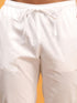 Vastramay Men's Black And White Cotton Kurta And Pyjama Set
